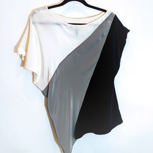 BCBGMaxAzria Tops - BCBGMAXAZRIA SILK Colorblock Asymmetrical Top BCBGMaxAzria Tops - BCBGMAXAZRIA SILK Colorblock Asymmetrical Top